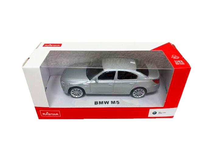 BMW M5 1:43 scale Diecast Model Car by Rastar in Silver