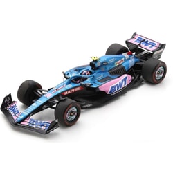 Alpine A522 Free Practice Miami GP 2022 1:43 scale Diecast Model Grand Prix Car by Spark in Blue/Pink