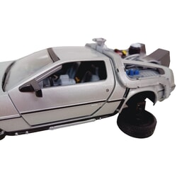 DeLorean DMC 12 Flying Version From Back To The Future Part 2 (Damaged Item) in Silver