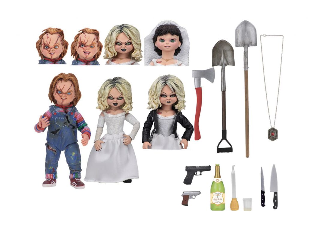 Chucky and Tiffany Ultimate 2-Pack Figure Set From Child's Play Bride Of  Chucky