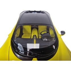 Bugatti Chiron (Damaged Item) (2017) in Molsheim Yellow and Nocturne Black