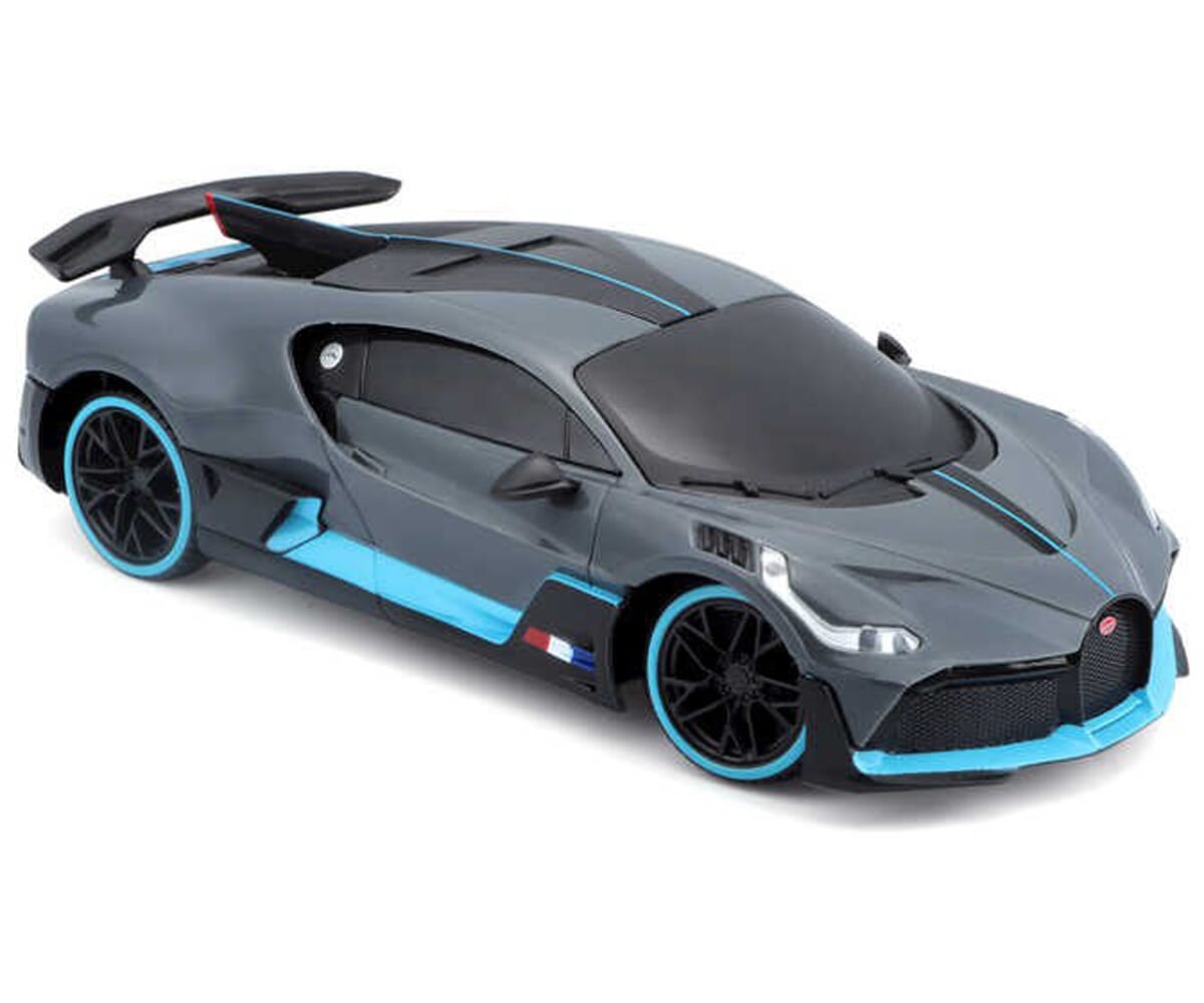 Bugatti Divo Toy 1 24 scale RC Dark Grey and Blue Maisto