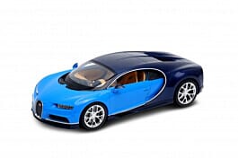 Bugatti chiron red/black 1:24 auto stradali scala welly 