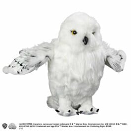 HARRY POTTER COLLECTORS SCULPTURE HEDWIG SNOWY OWL ON PEDESTAL w NAME PLATE NEW