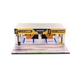 McLaren Formula One Team Pit Garage Display 1:64 Orange/Blue