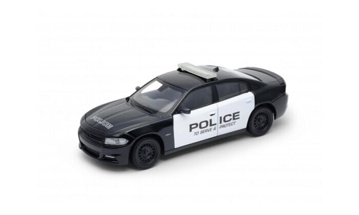 WELLY 1:24 Scale 2016 Dodge Charger R/T Pursuit Police Vehicle Diecast Car Model 