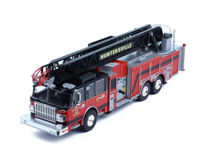 IXO 1/43 Smeal 105' Aerial Ladder Fire Truck HUNTERSVILLE Diecast Replica TRF012