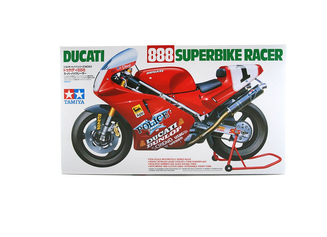 Tamiya 1/12 scale Ducati Superleggera V4 motorcycle plastic model kit  review