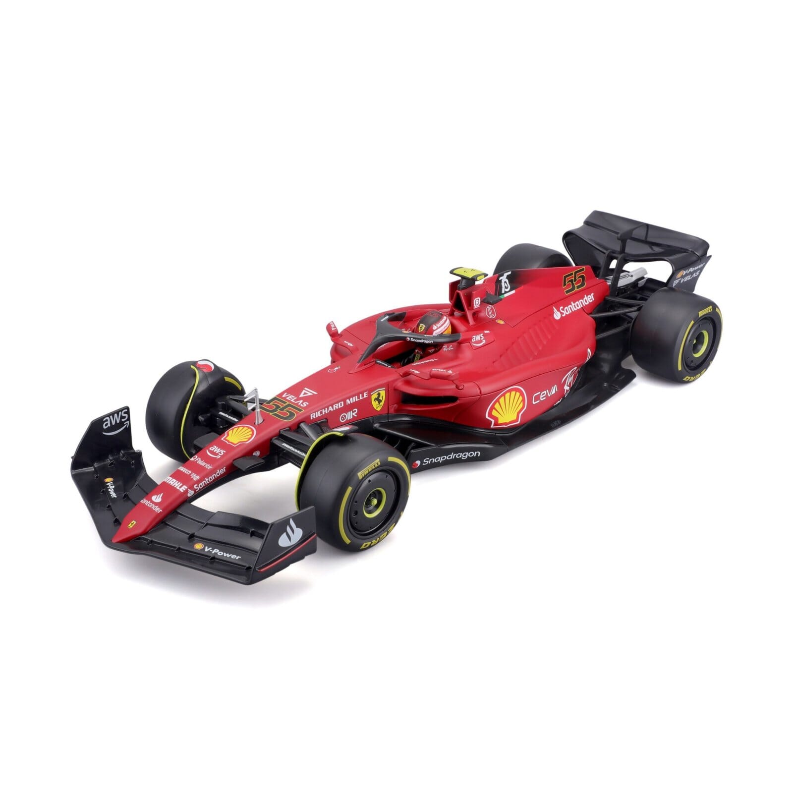 Ferrari F1-75 Diecast Model Car 1:18 scale Red Bburago