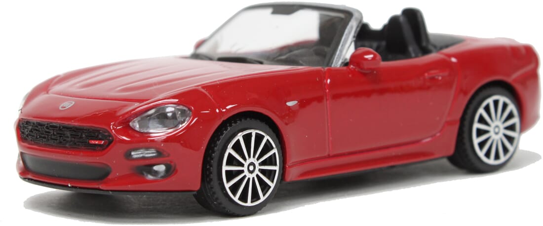 1:43 Fiat 124 Spider by Bburago in Red 18-30424R 