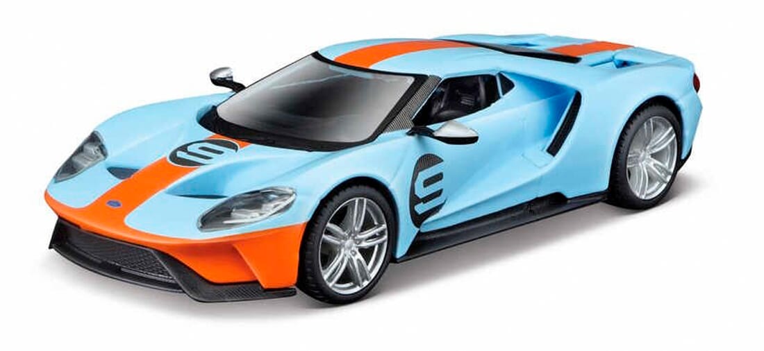 Ford GT Diecast Model 1 32 scale Blue Orange Bburago