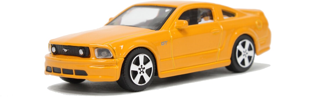 Ford Mustang GT Diecast Model 1:43 scale Orange Bburago