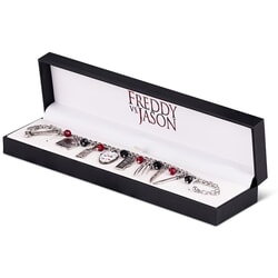 Charm Bracelet From Friday the 13th Freddy vs Jason in Silver/White/Black/Red