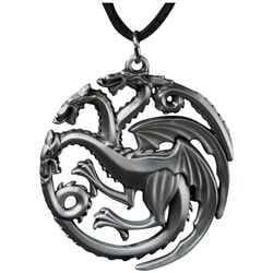Targaryen Sigil Costume Pendant From Game Of Thrones in Silver
