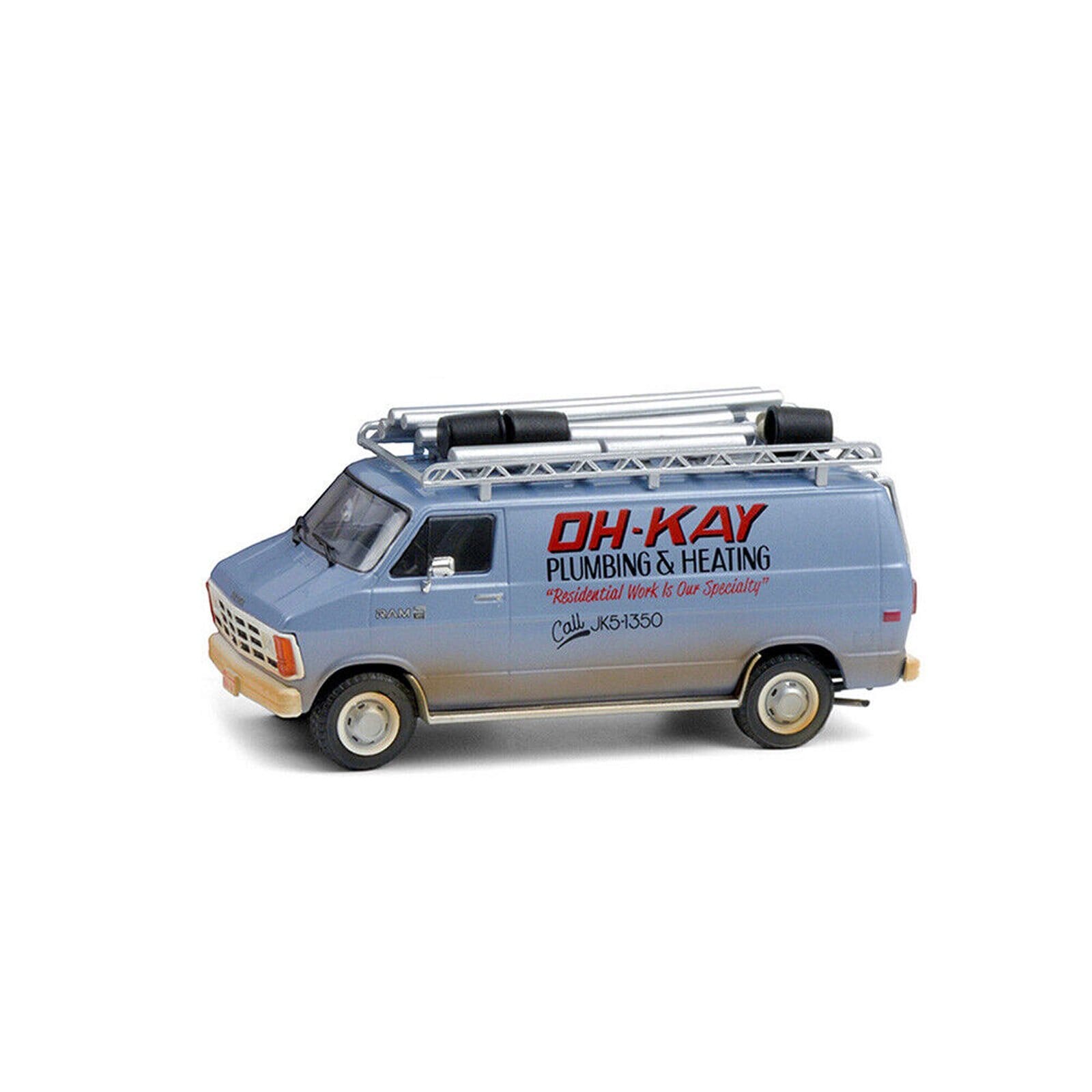 Oh-Kay Plumbing & Heating Diecast Model Van From Home Alone in Blue