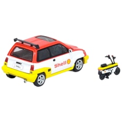 Honda City Turbo II (Shell With Motocompo) in White/Yellow/Red
