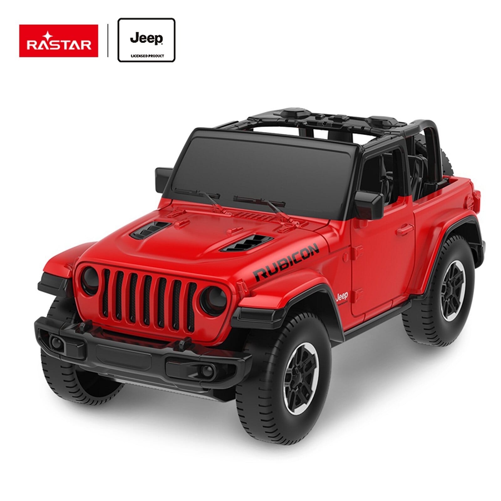 Jeep Wrangler Rubicon Diecast Model 1 43 scale Red Rastar