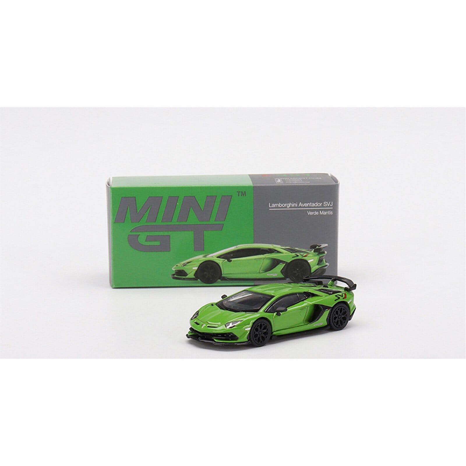 Lamborghini Aventador SVJ Diecast Model 1 64 Verde Mantis