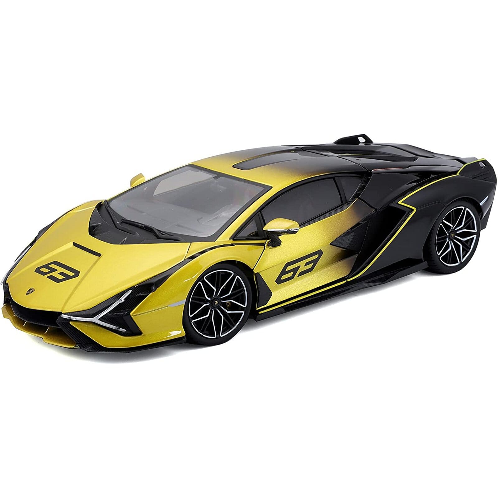 Lamborghini Sian FKP 37 Diecast Model 1 18 Yellow Black