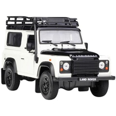 Land Rover Defender (With Roof Rack) in White/Black