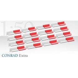 Lane Dividers Accessory 1:50 scale Diorama Accessory by Conrad in Red and White