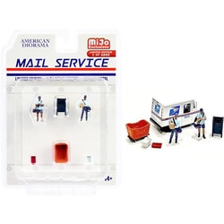 Mail Service Figure Set 1:64 scale Diorama Accessory by American Diorama