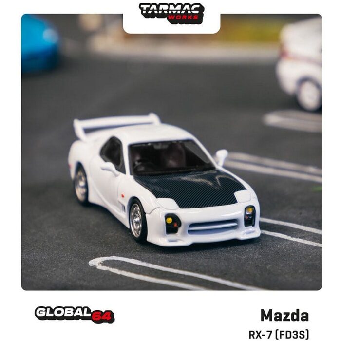  Mazda RX-7 FD3S Diecast Model escala 1:64 Casto Blanco
