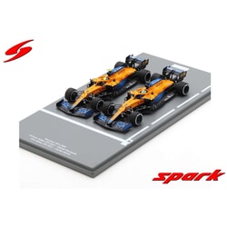 McLaren MCL35M Ricciardo Winner and Norris 2nd Place Italian GP 2021 1:43 scale Spark Diecast Model Grand Prix Car