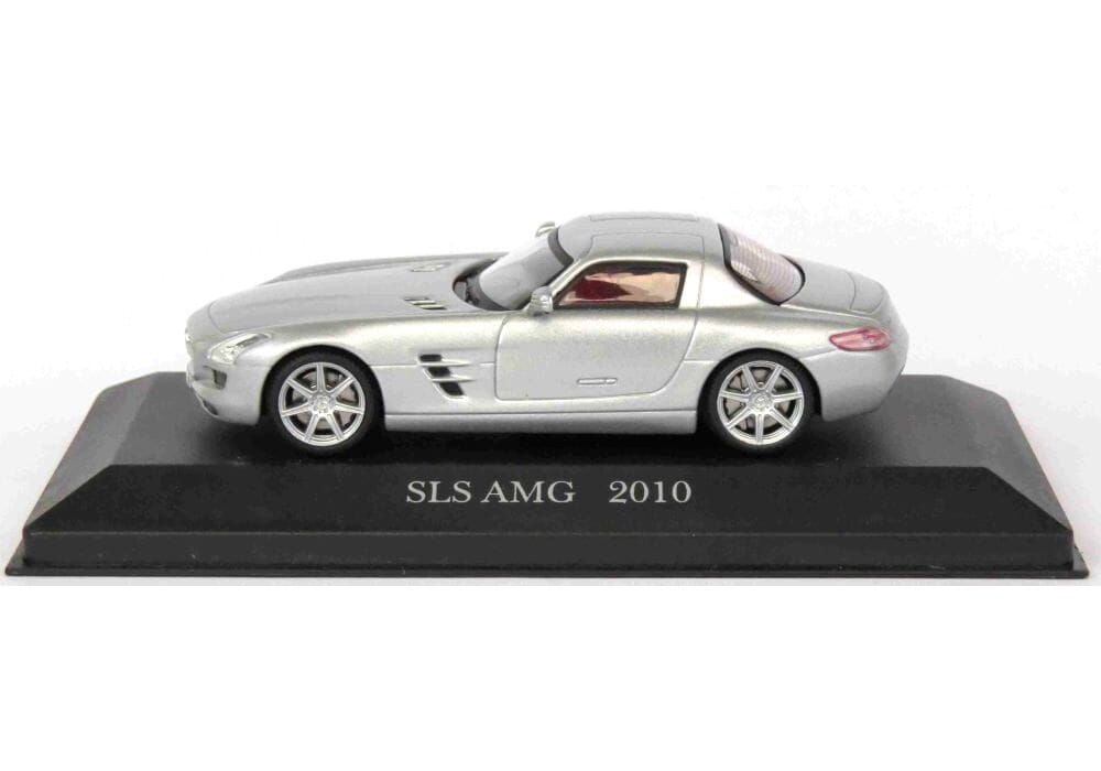 Mercedes Benz SLS AMG Model Car 1:43 scale Silver Ex Mag