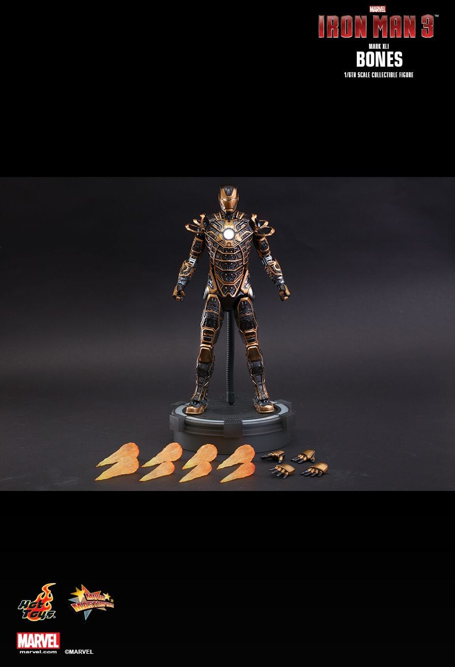 Iron Man Mark XLI Bones Version Figure Iron Man 3 Hot Toys