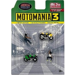Moto Mania Figure Set No.3 With 2 Bikes 1:64 scale American Diorama Diorama Accessory