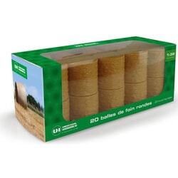 Pack of 20 Round Hay Bales Accessory 1:32 scale Diorama Accessory by Universal Hobbies in Yellow
