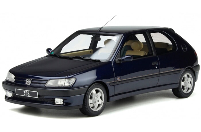 Peugeot 306 Diecast Model 1:18 scale Bleu d'Arabie