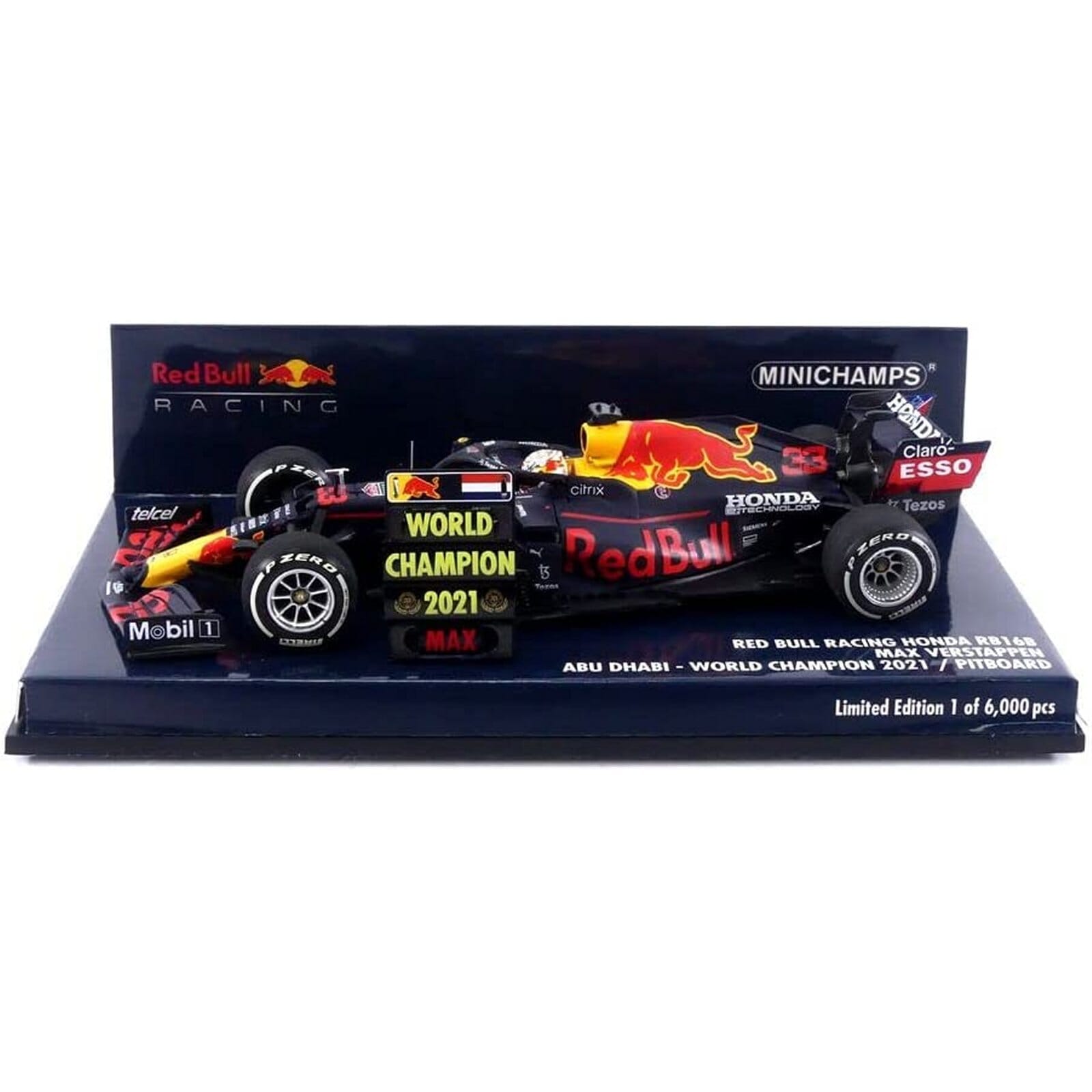 Red Bull Racing RB16B Diecast Model Car 1:43 scale Blue