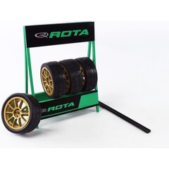Rota Wheels Set Of 4 1:18 scale Diorama Accessory by IXO in Gold/Black/Green