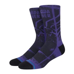Stance Yibambe Marvel Black Panther Crew Socks in Purple Large