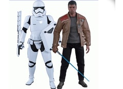 Finn and First Order Riot Control Stormtrooper Figure from Star Wars Episode VII The Force Awakens - Hot Toys HT902626