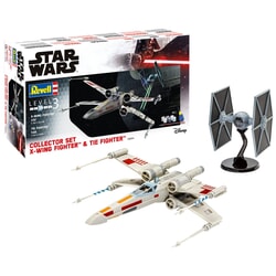  X-Wing & Tie Fighter plastic model kit made by Revell. 1:57 scale (approx. 22cm / 8.7in long). It is grey and 