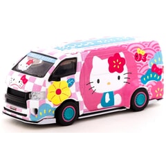 Toyota Hiace Widebody Hello Kitty Capsule Summer Festival 1:64 scale Tarmac Works Diecast Model Van