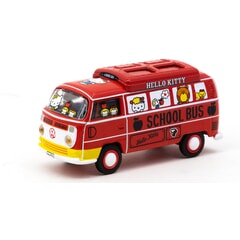 VW Type II Hello Kitty School Bus Diecast Model 1:64 Red