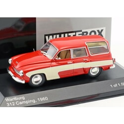 Wartburg 312 Camping Diecast Model 1:43 scale Red and White