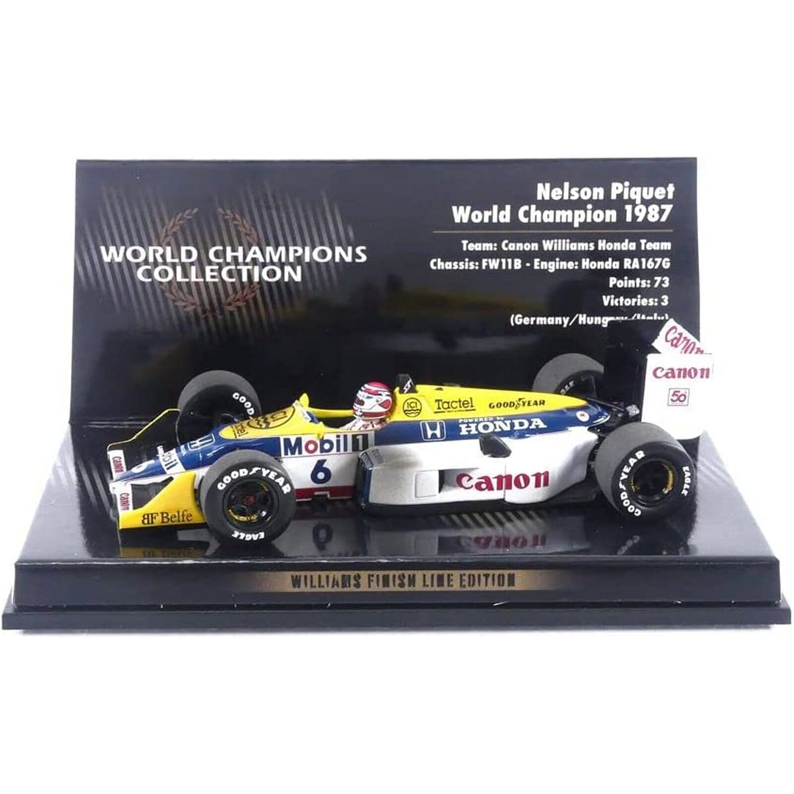 Williams Honda FW11B Diecast Model 1:43 scale Nelson Piquet