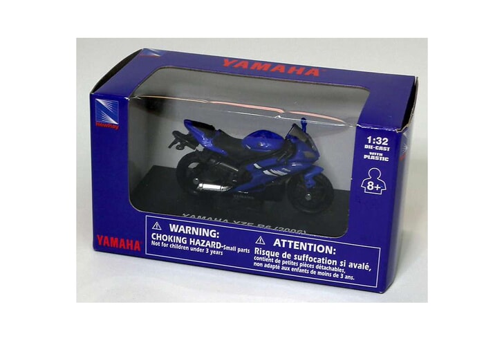 Yamaha YZF R6 Plastic Model 1:32 scale Blue New-Ray Toys