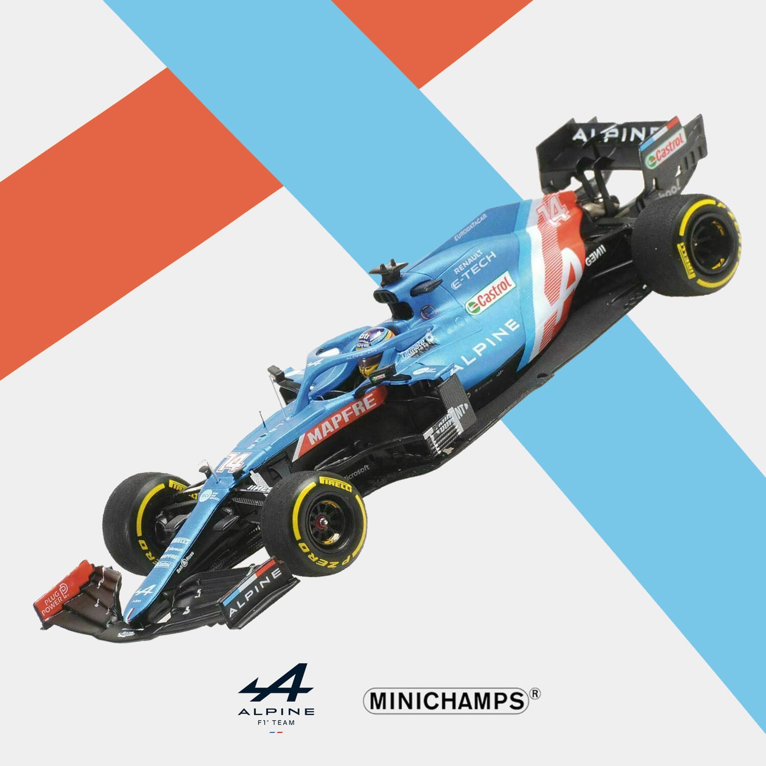 Alpine F1 Racecar Diecats Model Fernando Alonso 2021
